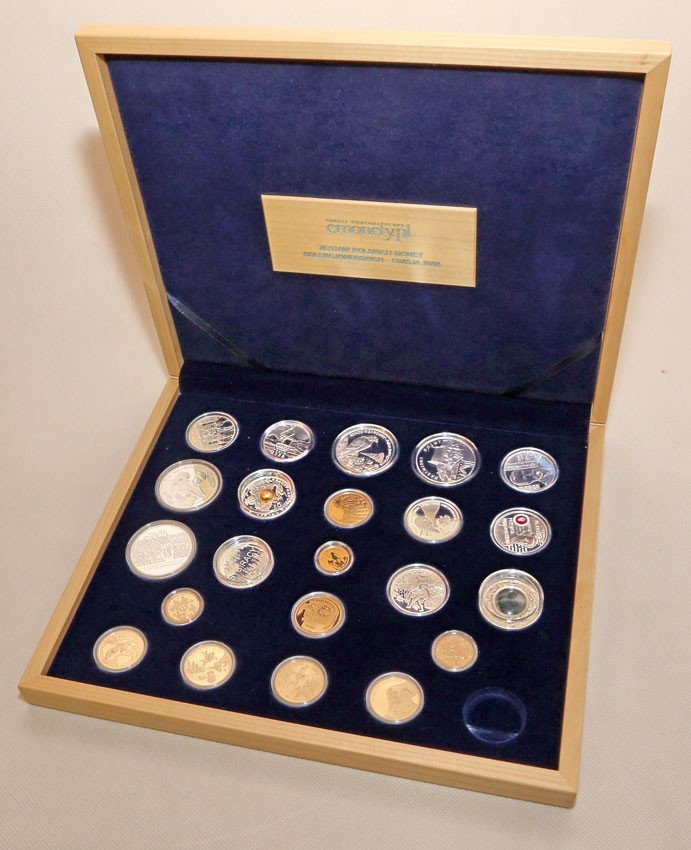 Kompletny Zestaw Rocznikowy 2008 monet złotych i srebrnych monet + pudełko
